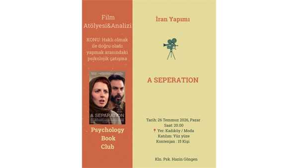 Psychology Book Club Film Atölyesi&Analizi Kln.Psk.Hazin Göngen (A SEPERATION)