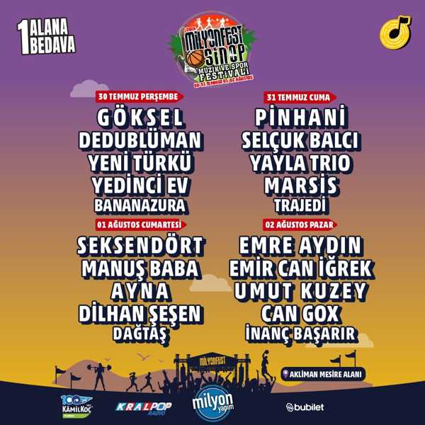 Milyonfest Sinop - 2026