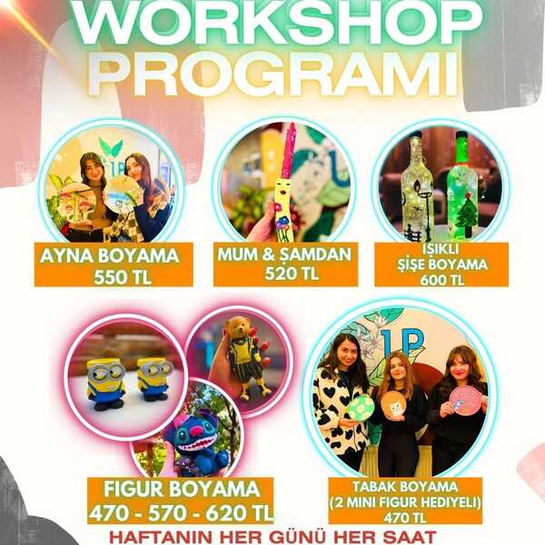 Workshop: Sanatco.Ankara | Ayna, Tabak, Figür Boyama Etkinlik Takvimi (Ankara, İzmir)