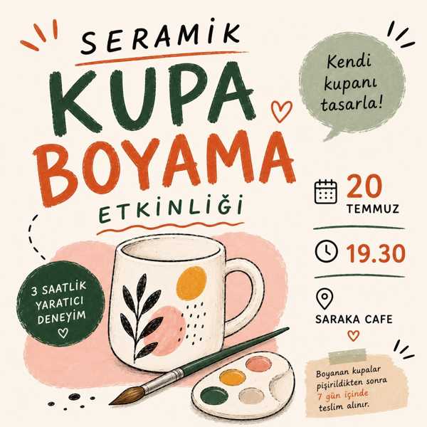 Seramik Kupa Boyama Etkinliği