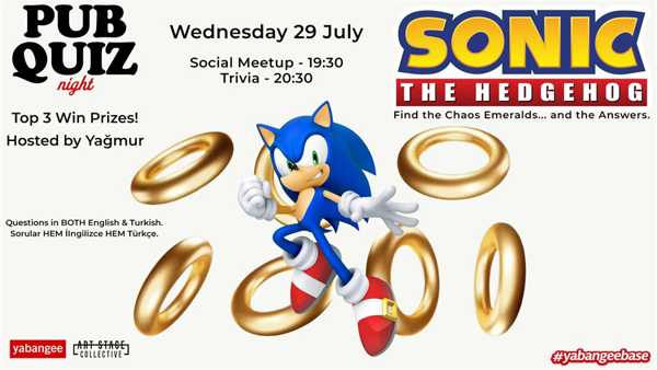 Pub Quiz on Sonic: Questions in Both English & Turkish